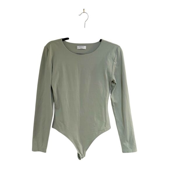 Aritzia Babaton Original Contour Crew Longsleeve in Green Size L - Picture 1 of 4